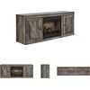 image:imageSignature Design by Ashley 4Piece Fireplace Entertainment Center WhiteGrey