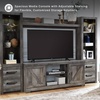image:imageSignature Design by Ashley 4Piece Fireplace Entertainment Center WhiteGrey