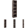 image:imageSignature Design by Ashley 4Piece Fireplace Entertainment Center WhiteRustic Gray