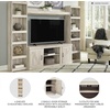image:imageSignature Design by Ashley 4Piece Fireplace Entertainment Center WhiteWhitewash