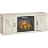 image:imageSignature Design by Ashley 4Piece Fireplace Entertainment Center WhiteWhitewash