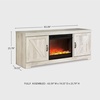 image:imageSignature Design by Ashley 4Piece Fireplace Entertainment Center WhiteWhitewash
