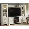 image:imageSignature Design by Ashley 4Piece Fireplace Entertainment Center WhiteWhitewash