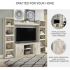 image:imageSignature Design by Ashley 4Piece Fireplace Entertainment Center WhiteWhitewash