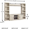 image:imageSignature Design by Ashley 4Piece Fireplace Entertainment Center WhiteWhitewash