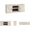 image:imageSignature Design by Ashley 4Piece Fireplace Entertainment Center WhiteWhitewash