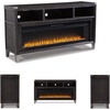 image:imageSignature Design by Ashley 65 Inch TV Stand Gray Fireplace Option65 TV Stand with Electric Fireplace