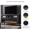 image:imageSignature Design by Ashley 65 Inch TV Stand Gray Fireplace Option65 TV Stand with Electric Fireplace