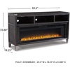 image:imageSignature Design by Ashley 65 Inch TV Stand Gray Fireplace Option65 TV Stand with Electric Fireplace