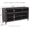 image:imageSignature Design by Ashley 65 Inch TV Stand Gray Fireplace OptionLarge TV Stand