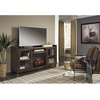 image:imageSignature Design by Ashley 70 Fireplace TV Stand for 80 TVs WalnutBrown