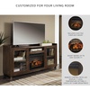 image:imageSignature Design by Ashley 70 Fireplace TV Stand for 80 TVs WalnutBrown