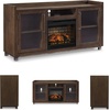 image:imageSignature Design by Ashley 70 Fireplace TV Stand for 80 TVs WalnutBrown