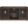 image:imageSignature Design by Ashley 70 Fireplace TV Stand for 80 TVs WalnutBrown