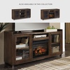 image:imageSignature Design by Ashley 70 Fireplace TV Stand for 80 TVs WalnutBrown