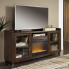 image:imageSignature Design by Ashley 70 Fireplace TV Stand for 80 TVs WalnutBrown