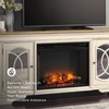 image:imageSignature Design by Ashley 74 Electric Fireplace TV Stand Chipped WhiteVintage Casual