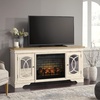 image:imageSignature Design by Ashley 74 Electric Fireplace TV Stand Chipped WhiteVintage Casual
