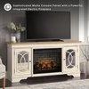 image:imageSignature Design by Ashley 74 Electric Fireplace TV Stand Chipped WhiteVintage Casual