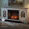 image:imageSignature Design by Ashley 74 Electric Fireplace TV Stand Chipped WhiteVintage Casual