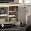 image:imageSignature Design by Ashley 74 Electric Fireplace TV Stand Chipped WhiteVintage Casual