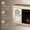 image:imageSignature Design by Ashley 74 Electric Fireplace TV Stand Chipped WhiteVintage Casual