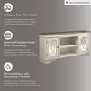 image:imageSignature Design by Ashley 74 Electric Fireplace TV Stand Chipped WhiteXL TV Stand