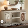 image:imageSignature Design by Ashley 74 Electric Fireplace TV Stand Chipped WhiteXL TV Stand