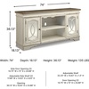 image:imageSignature Design by Ashley 74 Electric Fireplace TV Stand Chipped WhiteXL TV Stand