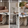 image:imageSignature Design by Ashley Baretton Marble Coffee Table Square Nesting Design Genuine Stone Construction Sculptural Centerpiece for Living Rooms BlackWhiteTaupe 18 W