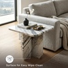image:imageSignature Design by Ashley Baretton Marble Coffee Table Square Nesting Design Genuine Stone Construction Sculptural Centerpiece for Living Rooms BlackWhiteTaupe 18 W