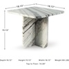 image:imageSignature Design by Ashley Baretton Marble Coffee Table Square Nesting Design Genuine Stone Construction Sculptural Centerpiece for Living Rooms BlackWhiteTaupe 18 W