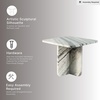 image:imageSignature Design by Ashley Baretton Marble Coffee Table Square Nesting Design Genuine Stone Construction Sculptural Centerpiece for Living Rooms BlackWhiteTaupe 18 W
