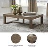 image:imageSignature Design by Ashley Burkhaus Coffee Table Modern White MarbleGrayish Brown