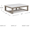 image:imageSignature Design by Ashley Burkhaus Coffee Table Modern White MarbleTwo Tone