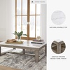 image:imageSignature Design by Ashley Burkhaus Coffee Table Modern White MarbleTwo Tone