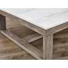 image:imageSignature Design by Ashley Burkhaus Coffee Table Modern White MarbleTwo Tone