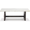 image:imageSignature Design by Ashley Burkhaus Coffee Table Modern White MarbleWhite  Dark Brown