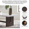 image:imageSignature Design by Ashley Burkhaus Coffee Table Modern White MarbleWhite  Dark Brown