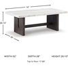 image:imageSignature Design by Ashley Burkhaus Coffee Table Modern White MarbleWhite  Dark Brown