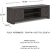 image:imageSignature Design by Ashley Cayboni 71 TV Stand Whitewash FireplaceBlack