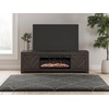 image:imageSignature Design by Ashley Cayboni 71 TV Stand Whitewash FireplaceBlack