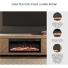 image:imageSignature Design by Ashley Cayboni 71 TV Stand Whitewash FireplaceLight Brown