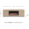 image:imageSignature Design by Ashley Cayboni 71 TV Stand Whitewash FireplaceLight Brown