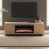 image:imageSignature Design by Ashley Cayboni 71 TV Stand Whitewash FireplaceLight Brown