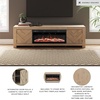 image:imageSignature Design by Ashley Cayboni 71 TV Stand Whitewash FireplaceLight Brown