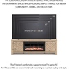 image:imageSignature Design by Ashley Cayboni 71 TV Stand Whitewash FireplaceLight Brown