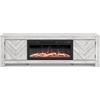 image:imageSignature Design by Ashley Cayboni 71 TV Stand Whitewash FireplaceWhitewash