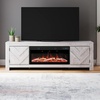 image:imageSignature Design by Ashley Cayboni 71 TV Stand Whitewash FireplaceWhitewash