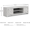 image:imageSignature Design by Ashley Cayboni 71 TV Stand Whitewash FireplaceWhitewash